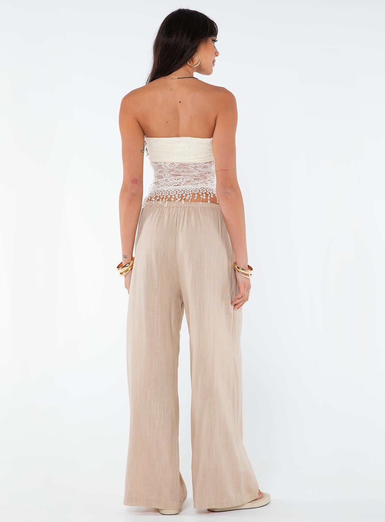 Ogilvie Linen Blend Pants Beige - Image 5
