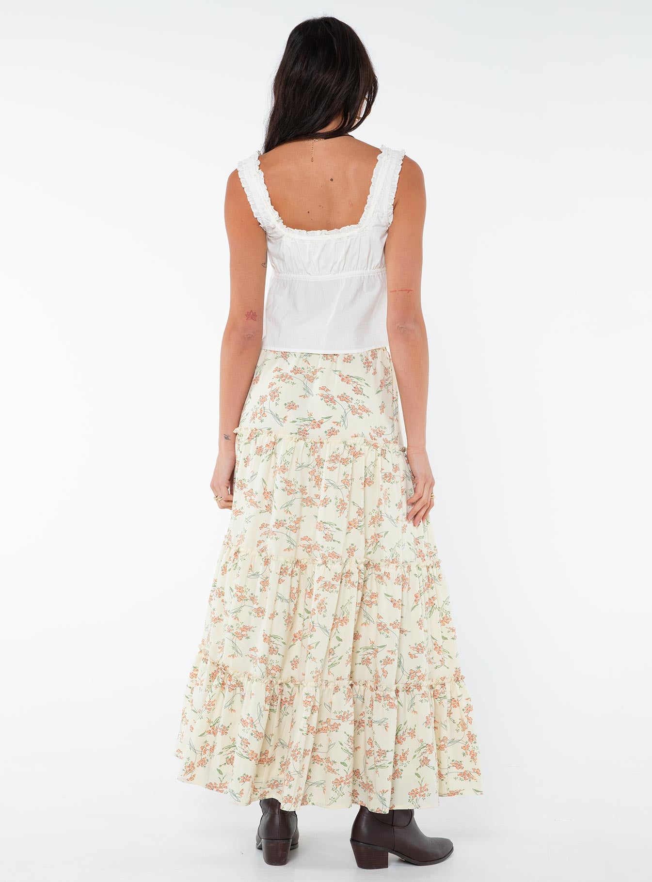 Miriah Maxi Skirt Cream Floral - Image 5