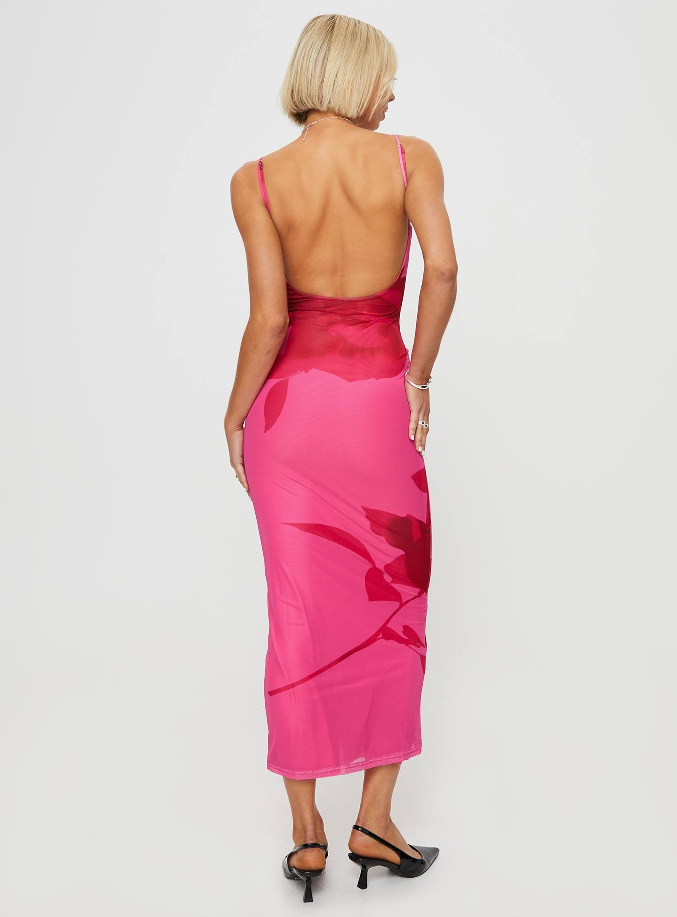 Knox Maxi Dress Hot Pink Floral - Image 5