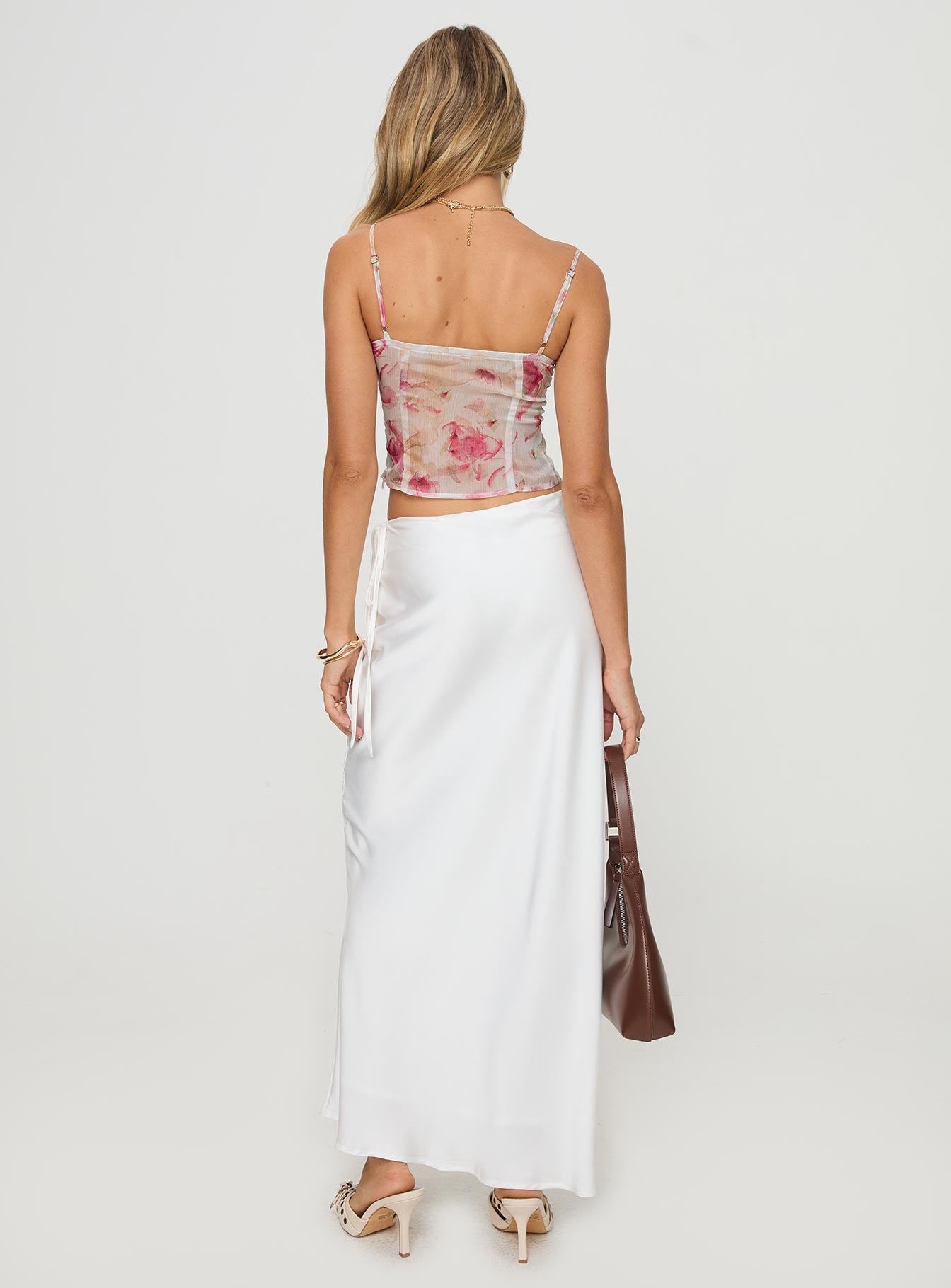 Fluttering Maxi Skirt White - Image 5