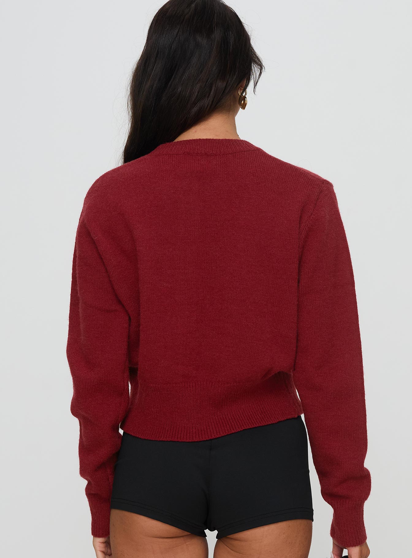 With A Bow Cardigan Red - Image 5