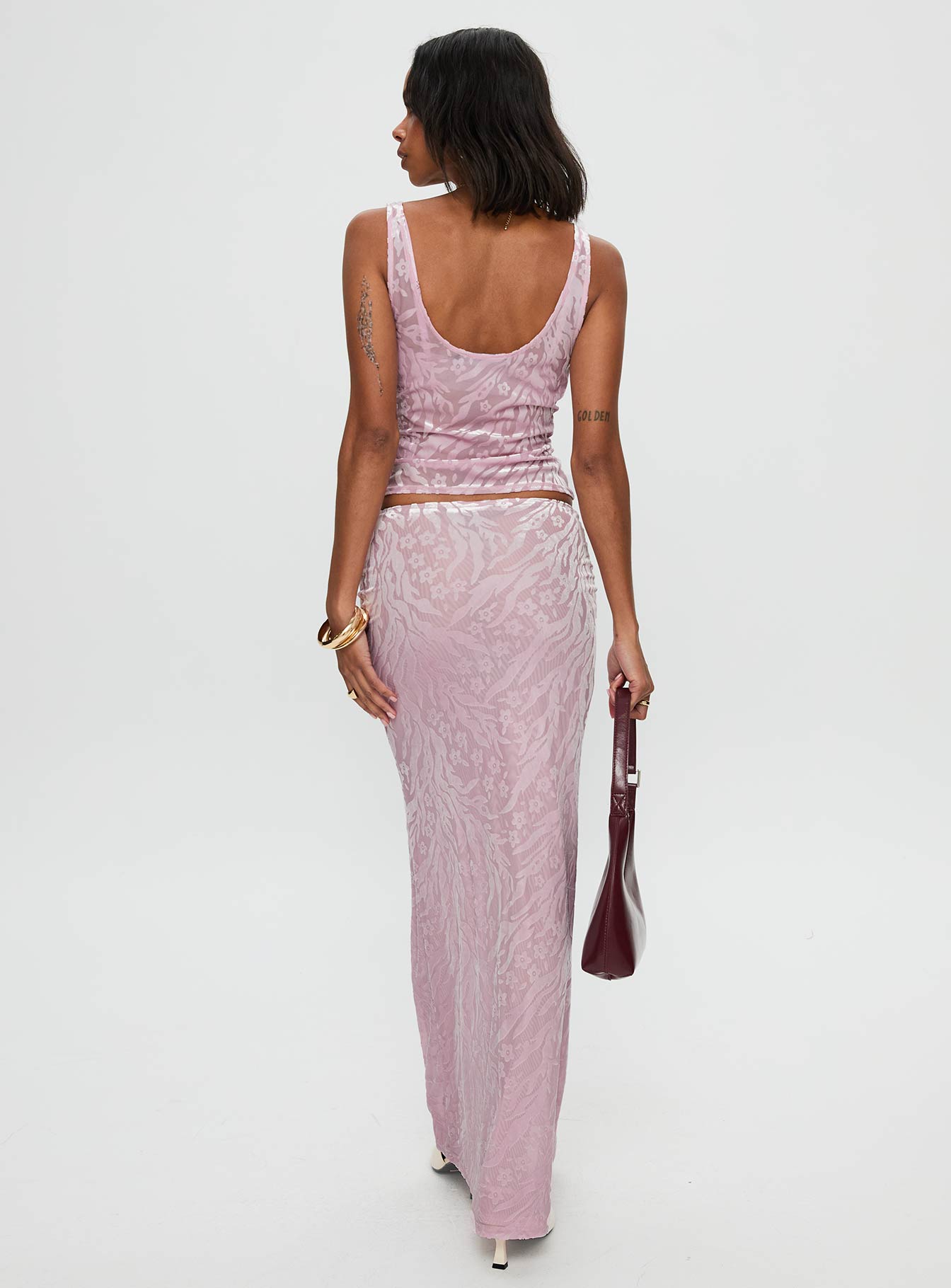 Kalei Maxi Skirt Pink Floral - Image 5