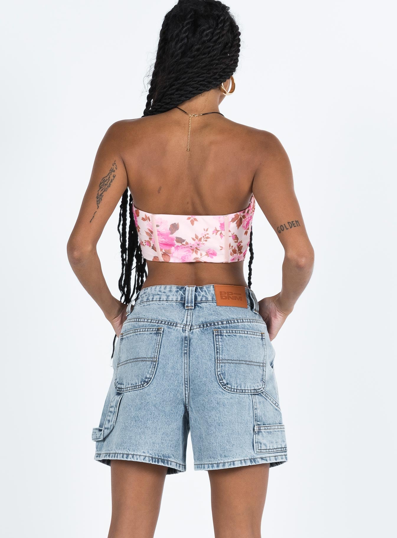 Lou Carpenter Denim Shorts Light Wash - Image 7
