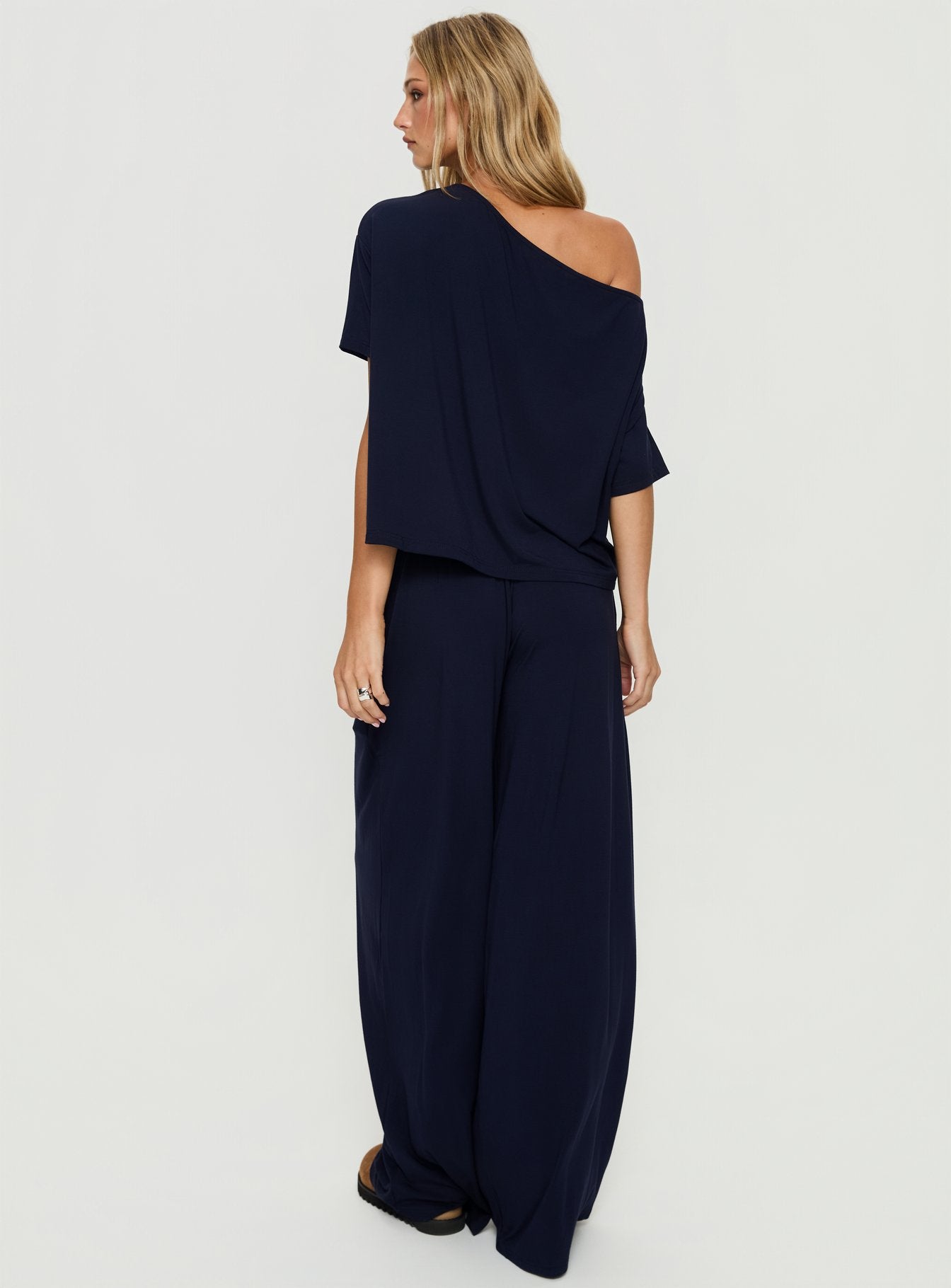 Cozy Hour Sleep Relaxed Pants Navy - Image 5