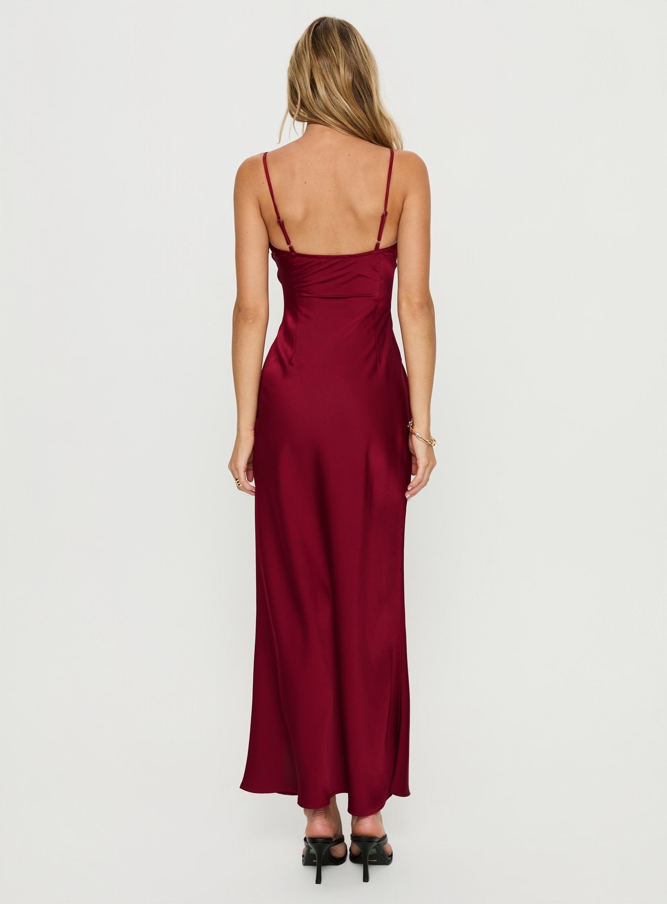 Engracia Sequin Maxi Dress Burgundy - Image 5