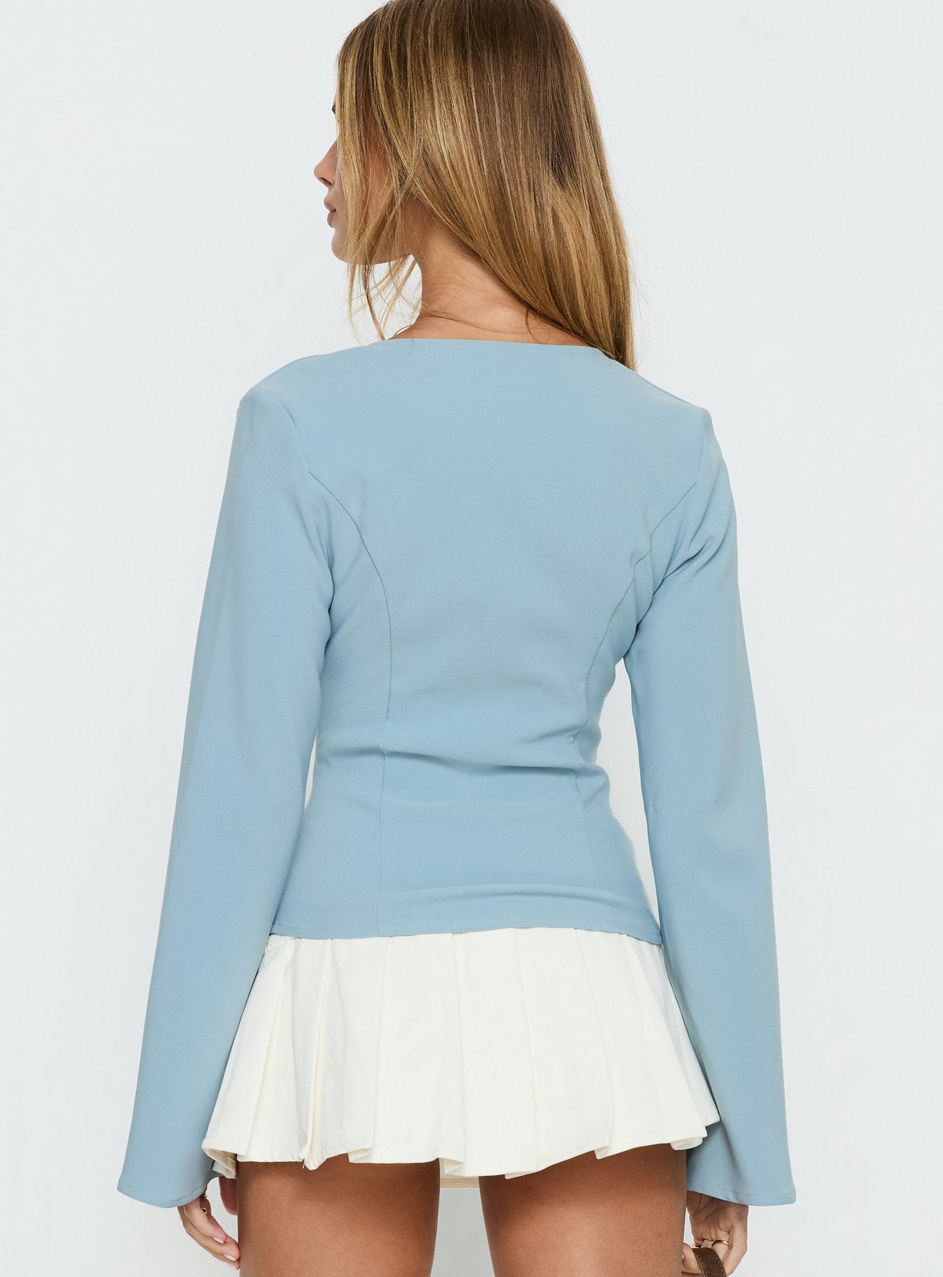 Serefina Long Sleeve Top Blue - Image 5