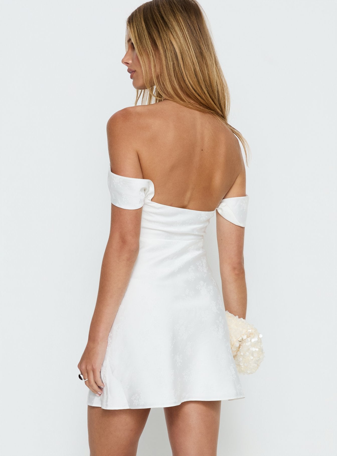 Zabbarra Mini Dress White Floral - Image 5