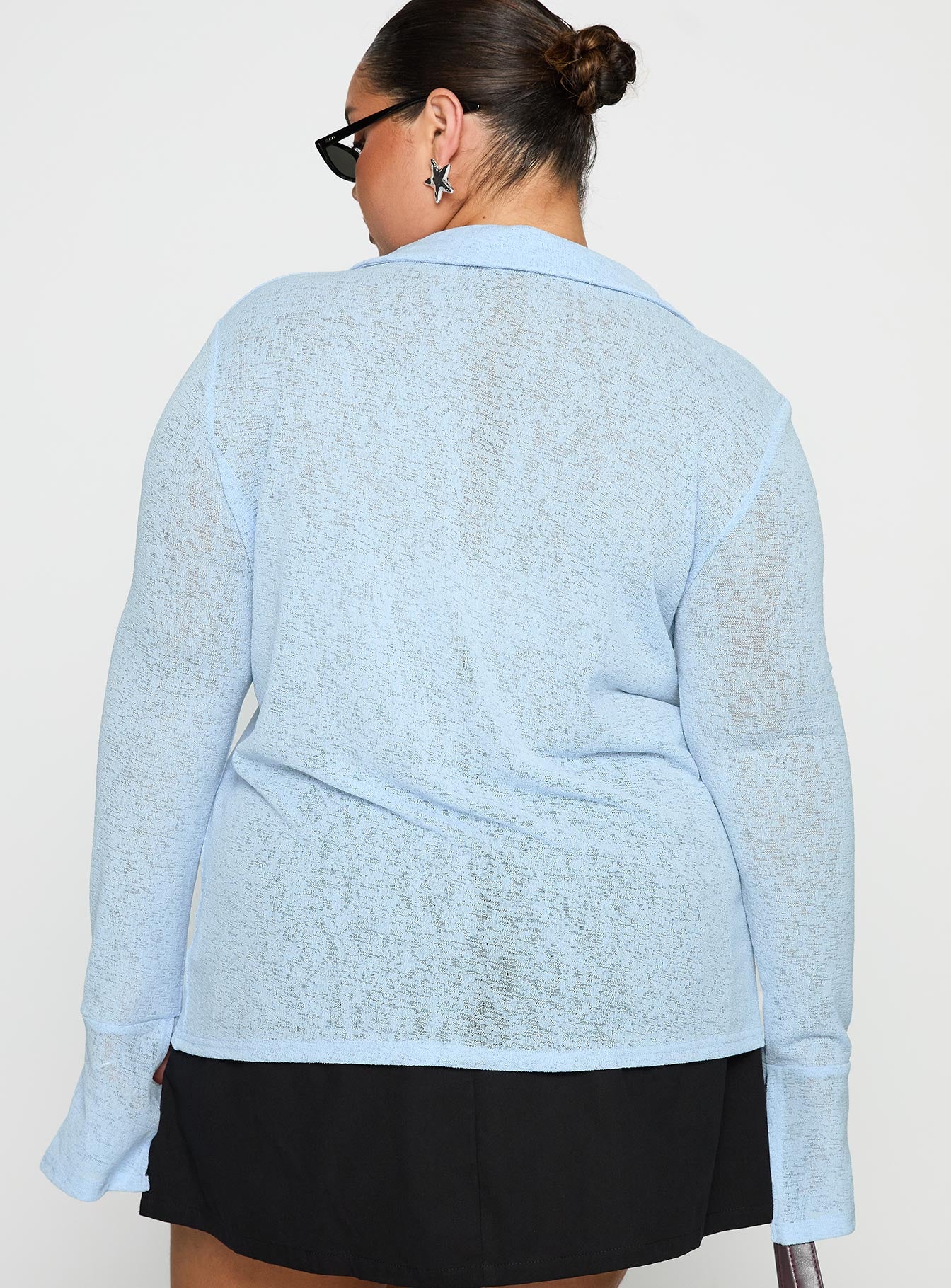 Finnean Long Sleeve Top Pale Blue Curve - Image 4