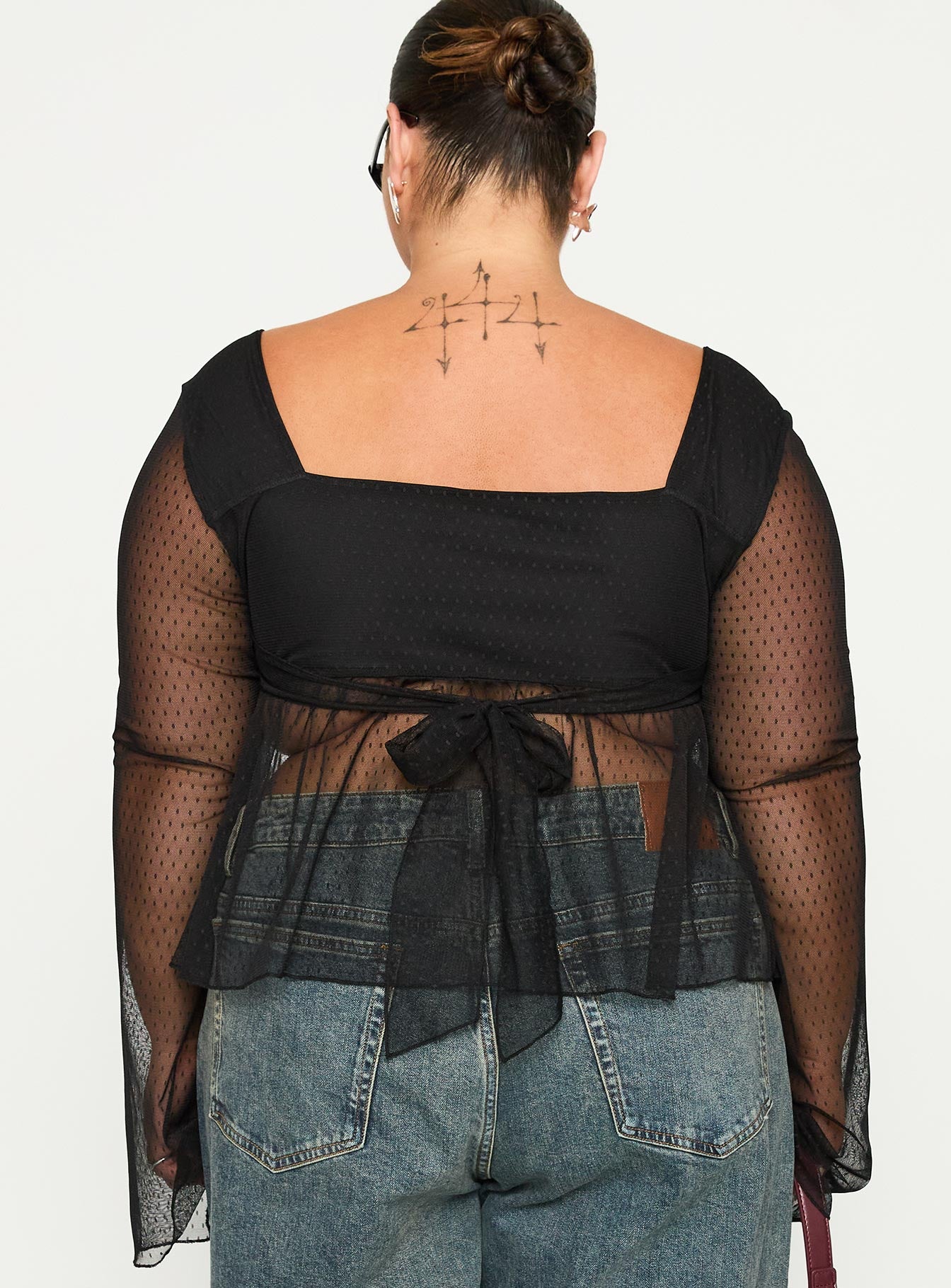Fiorello Long Sleeve Top Black Curve - Image 4