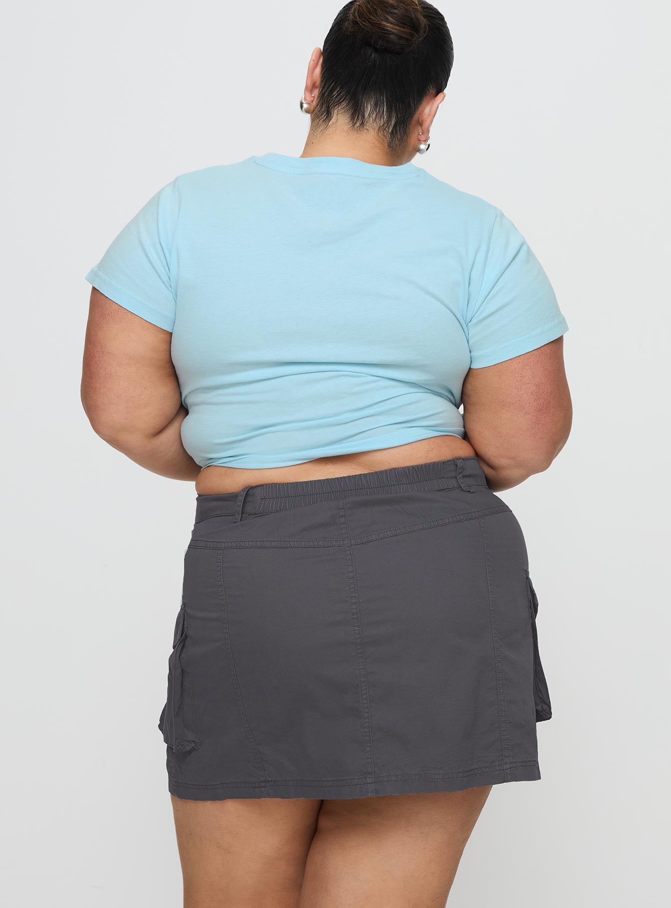 Lieutenant Cargo Mini Skirt Slate - Image 11