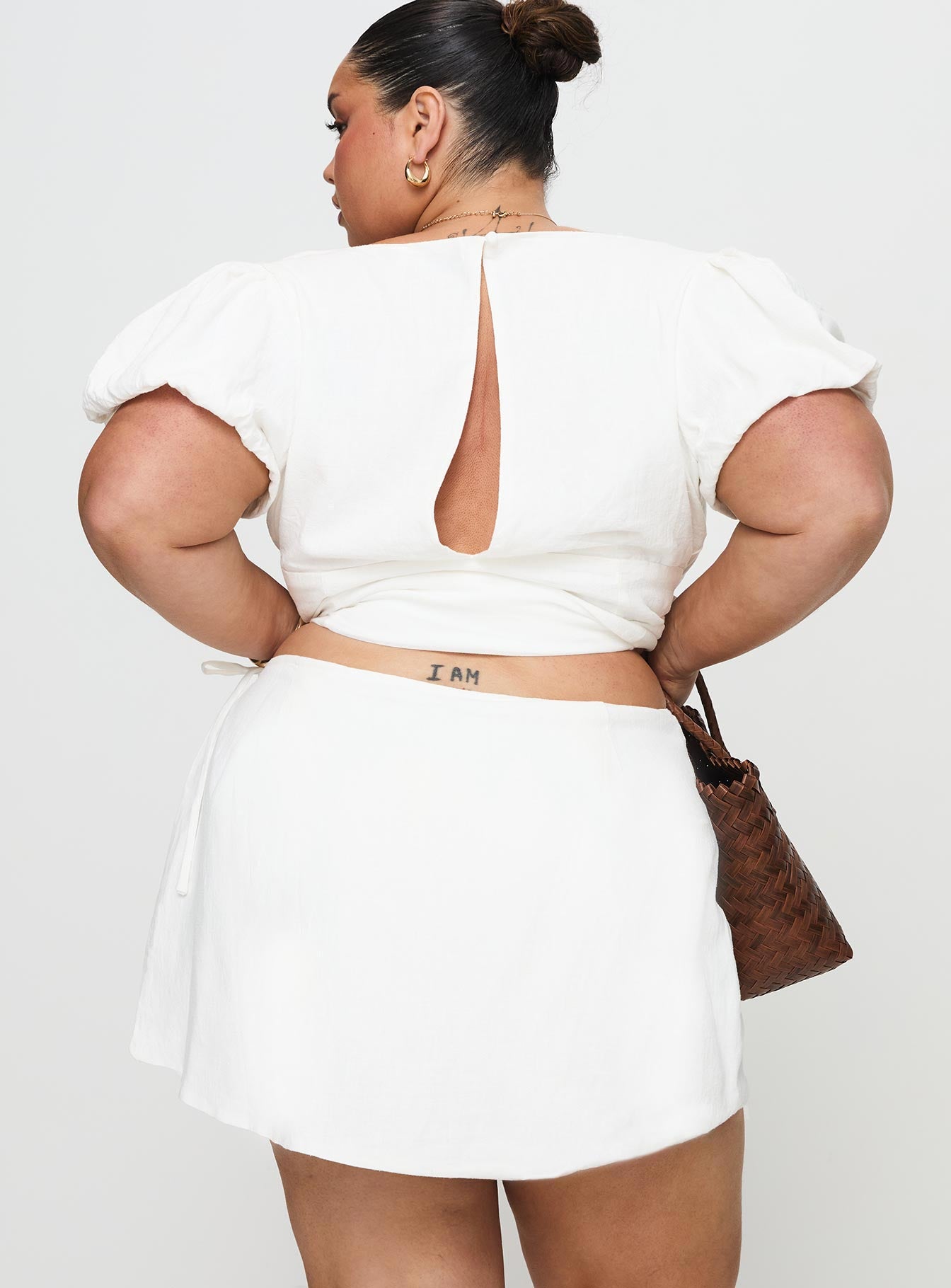 Gulliver Tie Side Mini Skort White Curve - Image 5
