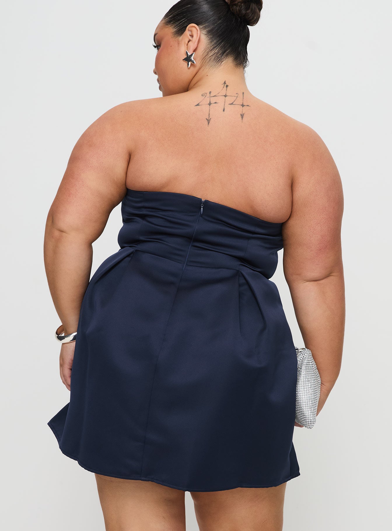 Spader Corset Mini Dress Navy Curve - Image 5