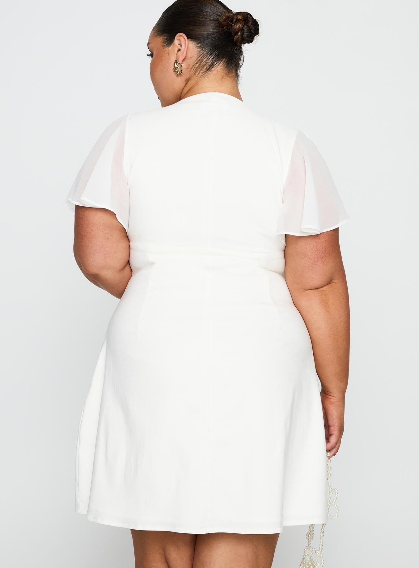 Florie Corset Mini Dress White Curve - Image 5