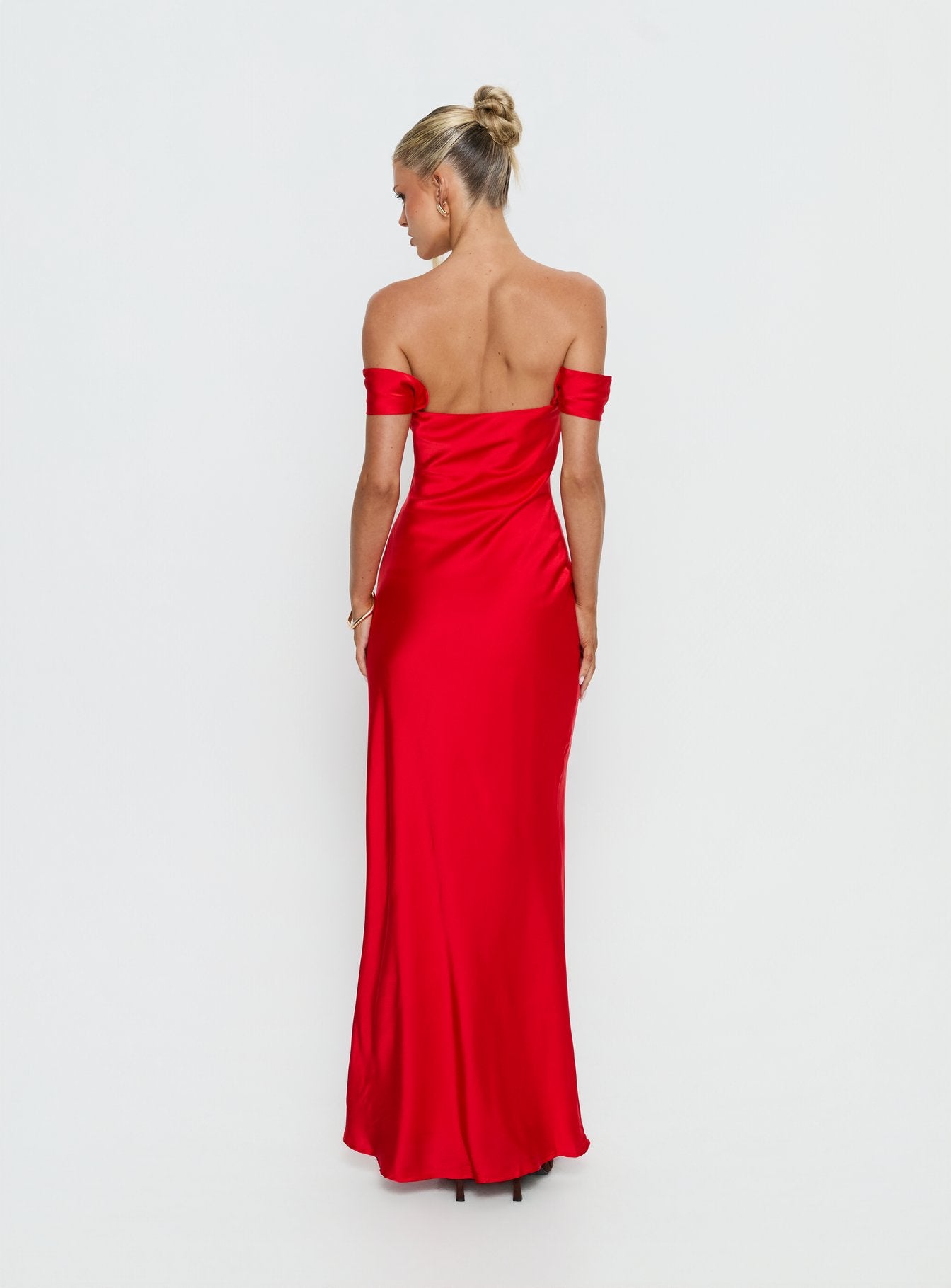 Azura Off The Shoulder Maxi Dress Red - Image 5