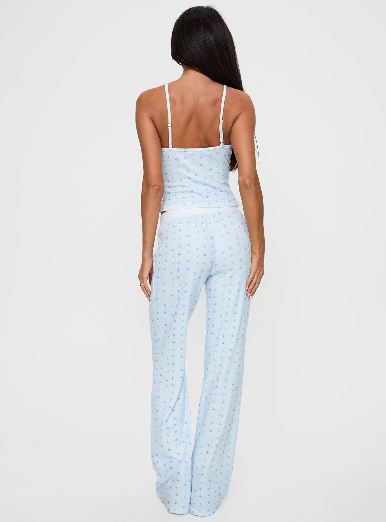 Lullabies Pointelle Sleep Pant Blue - Image 5