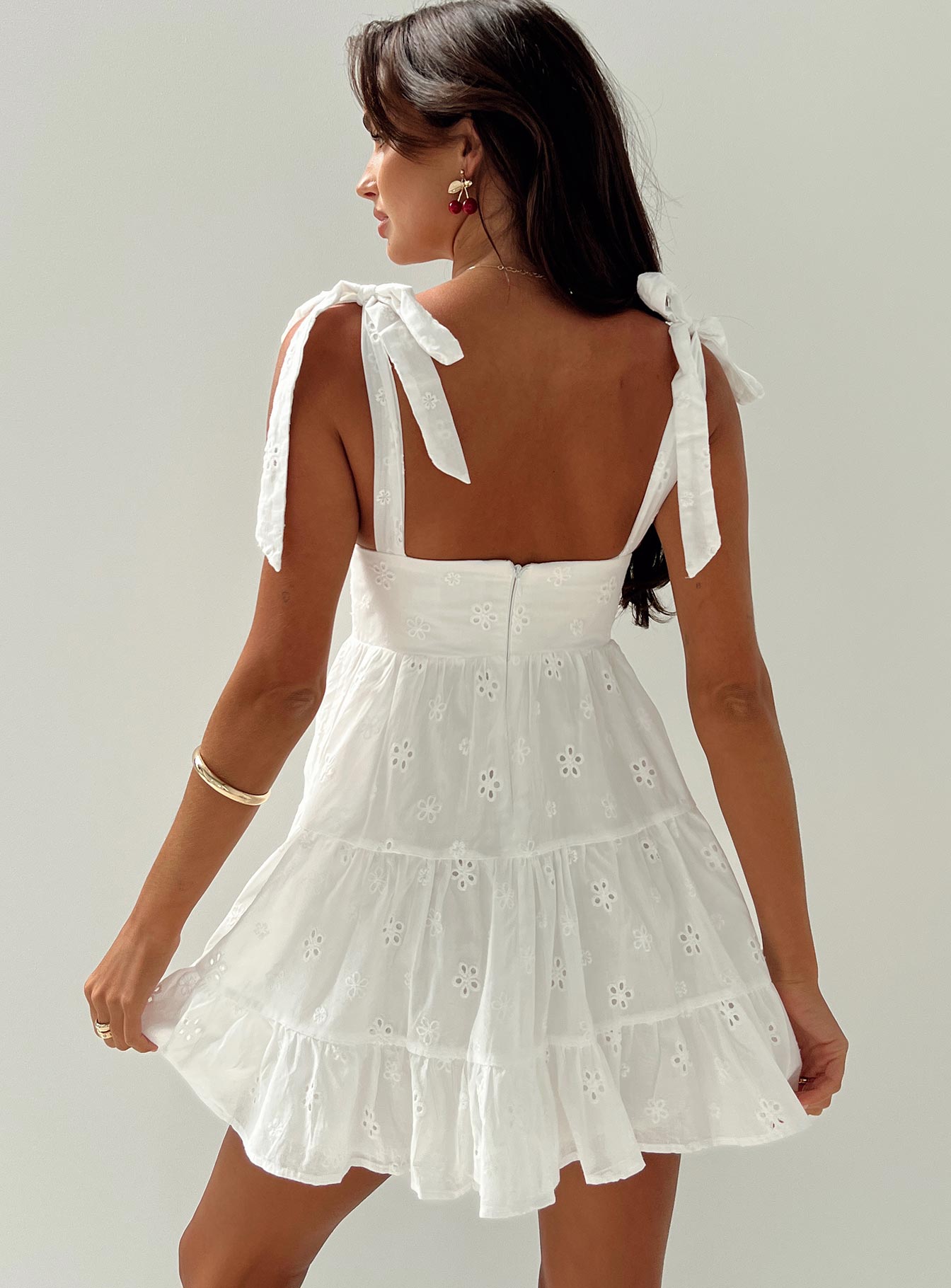 Galvis Mini Dress White Petite - Image 4