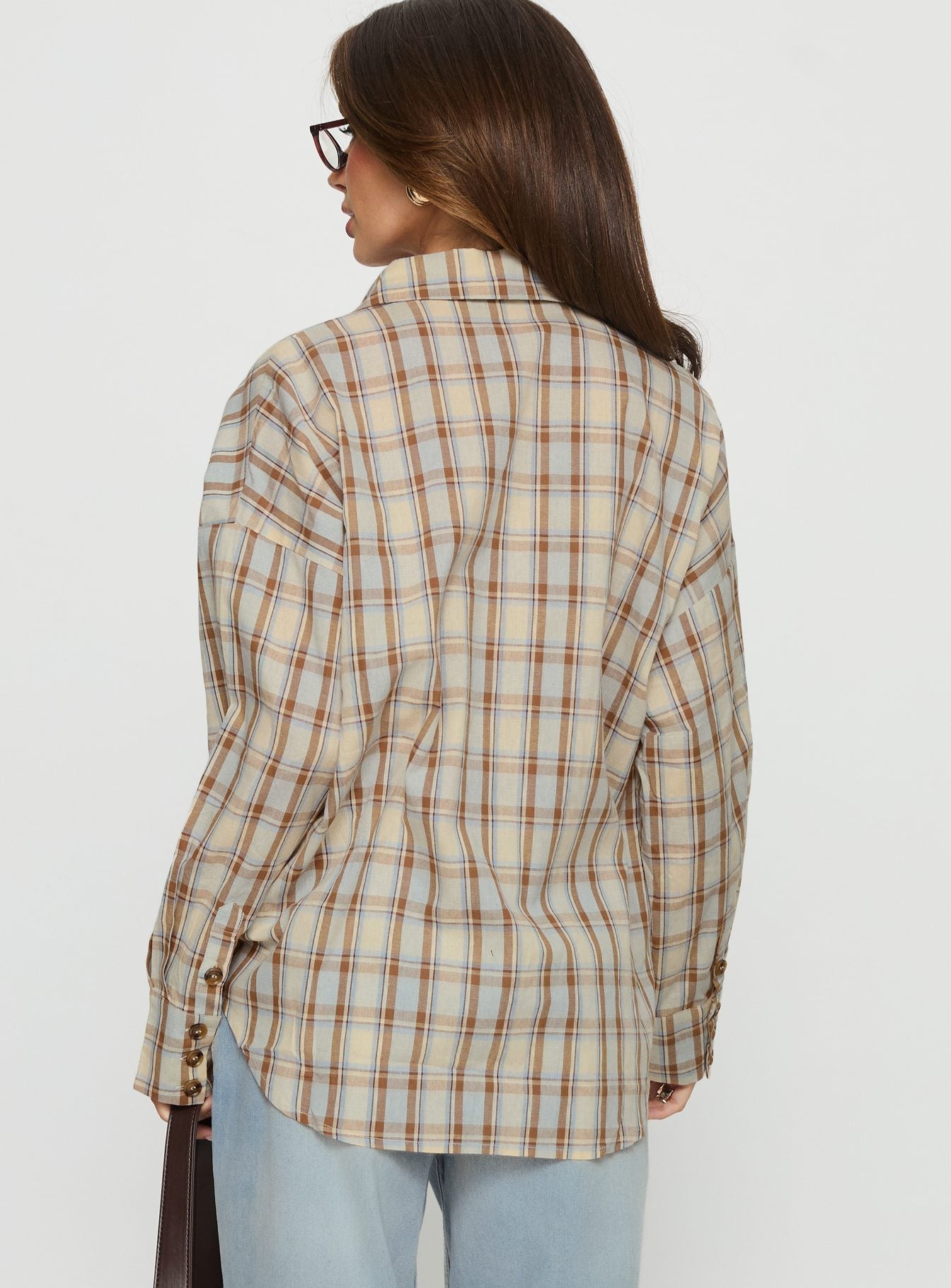 Sweet Summer Flannel Top Blue Check - Image 5