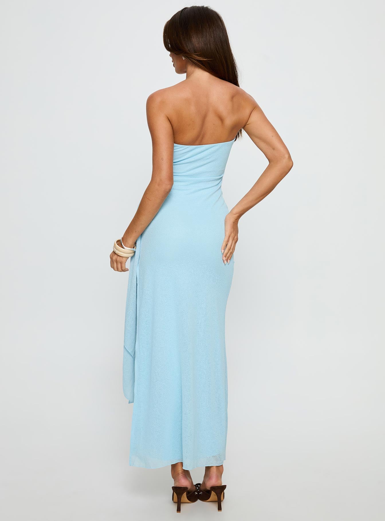 Analeah Strapless Maxi Dress Blue - Image 5