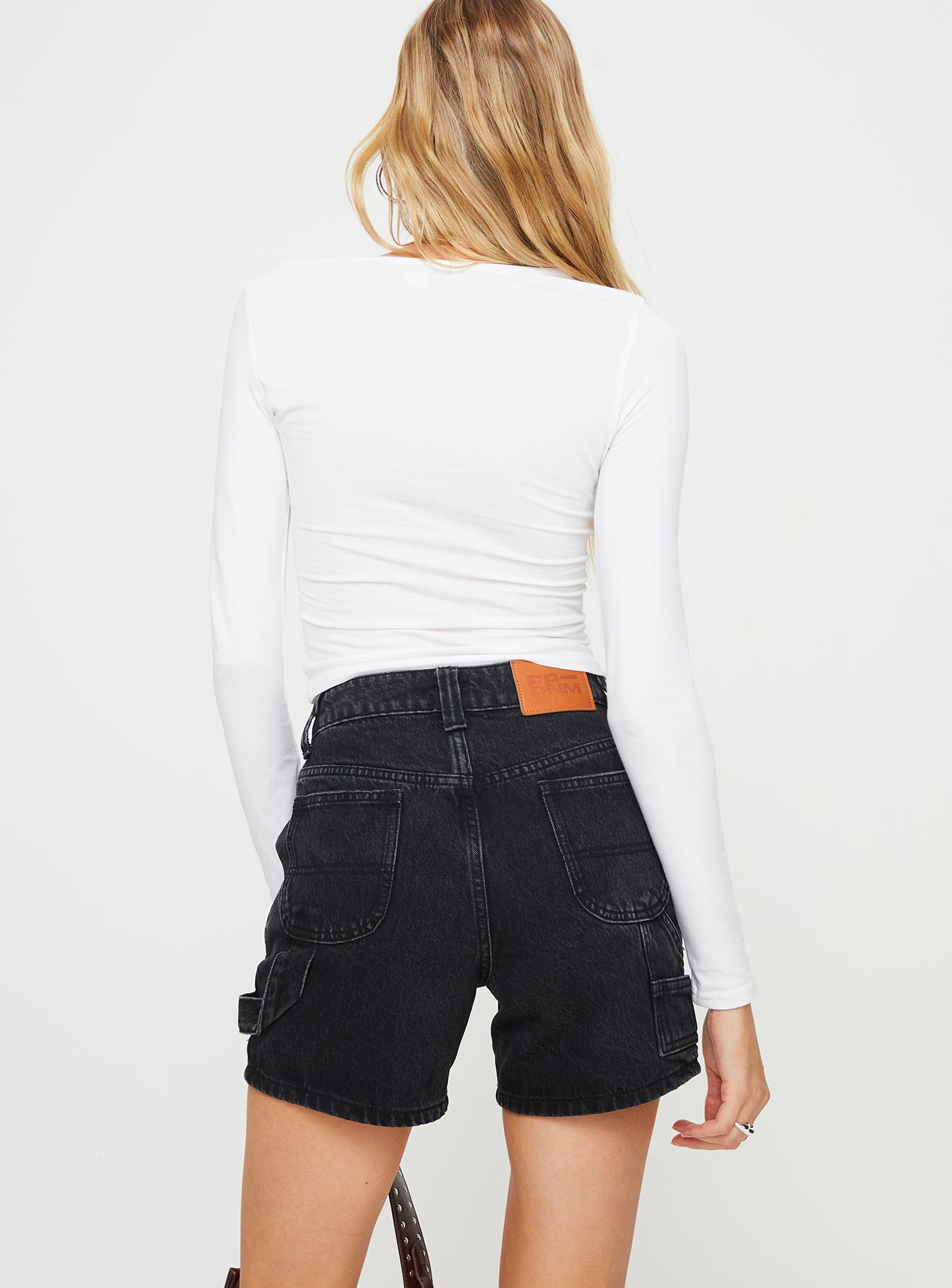Lou Carpenter Denim Shorts Washed Black - Image 5