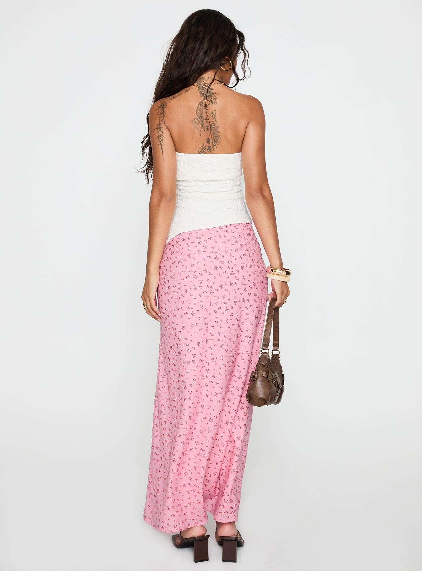 Gorgina Tie Maxi Skirt Pink Multi - Image 5