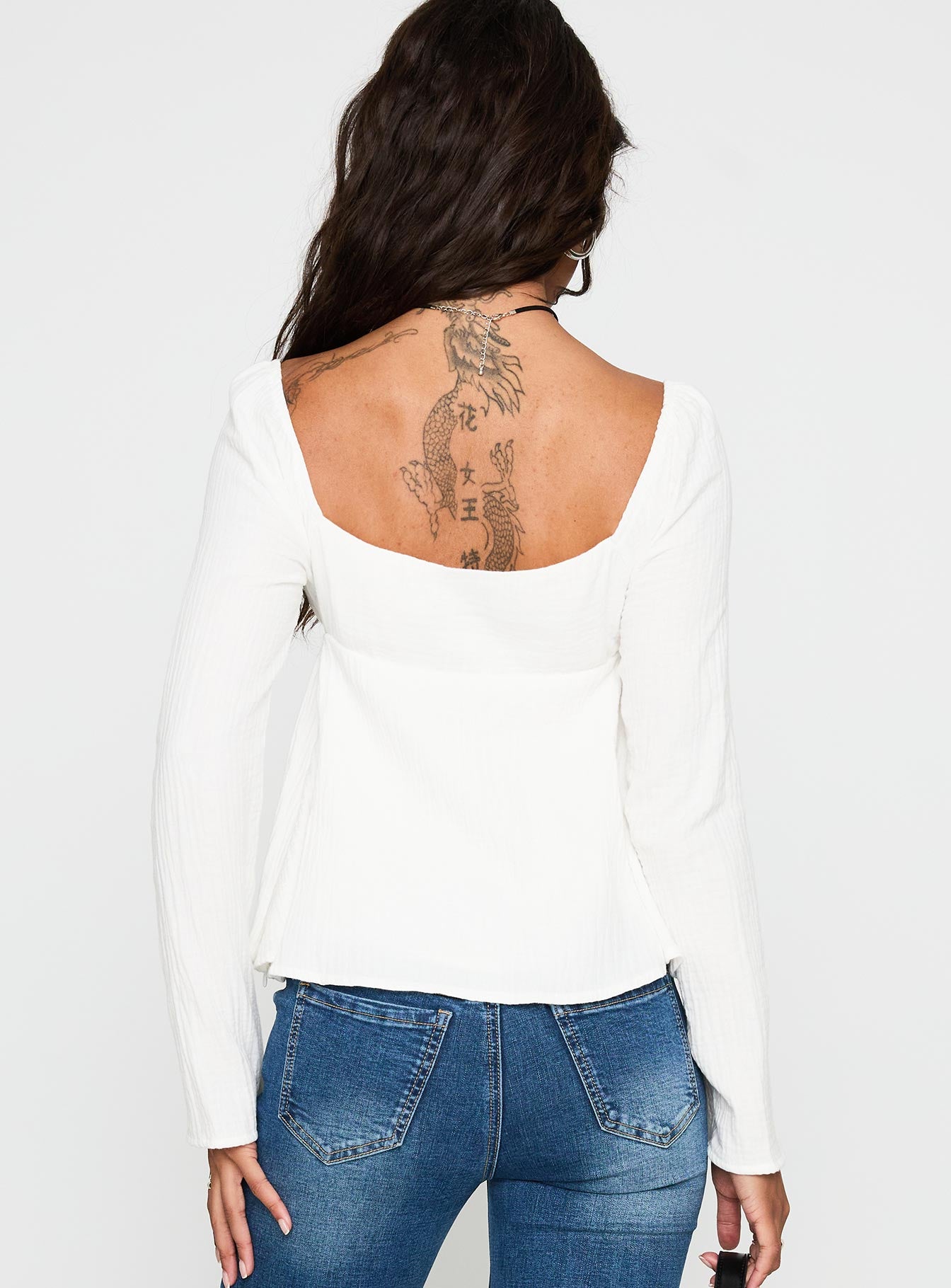 Khalea Long Sleeve Top White - Image 5
