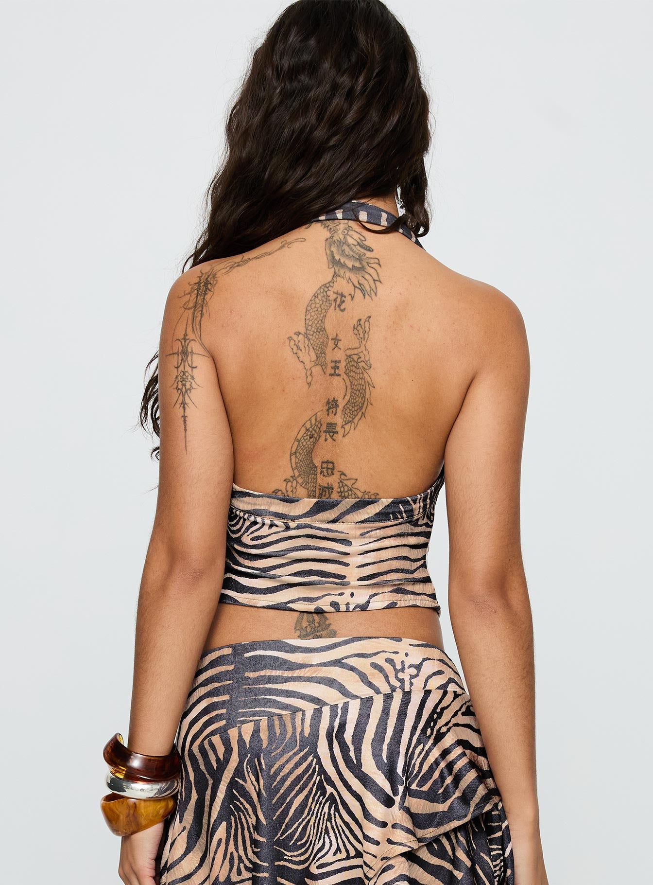 Where Were You Cowl Neck Top Tiger - Image 5