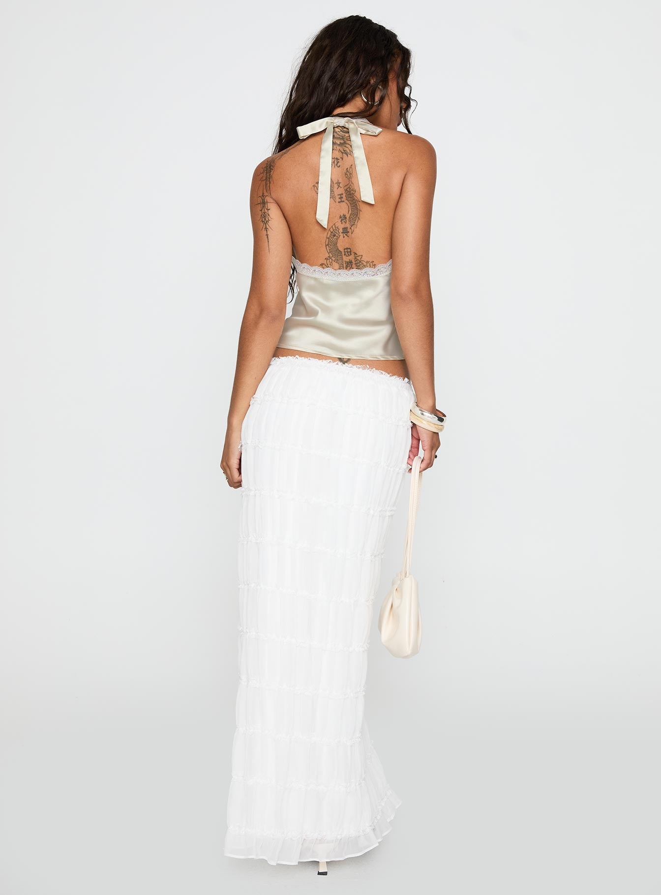 Estefania Maxi Skirt White - Image 5
