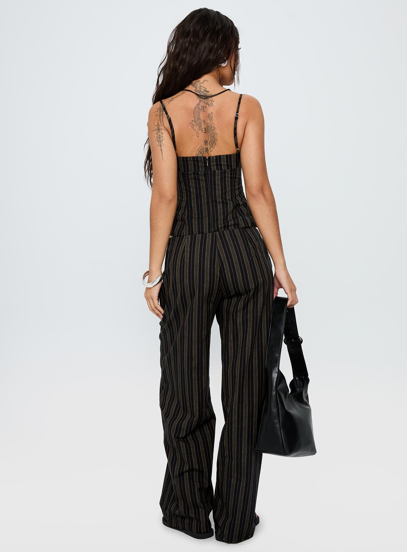 Kierstyn Corset Set Black Stripe Tall - Image 5