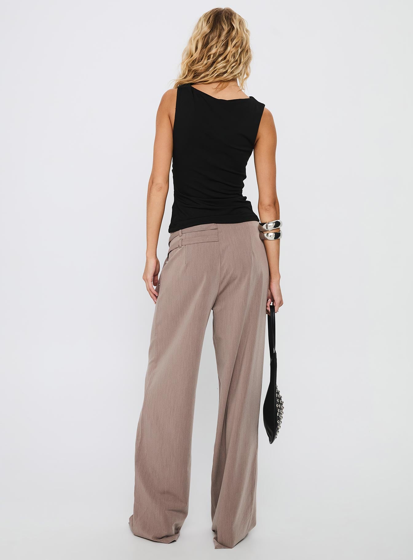Rinah Belted Pants Brown - Image 5