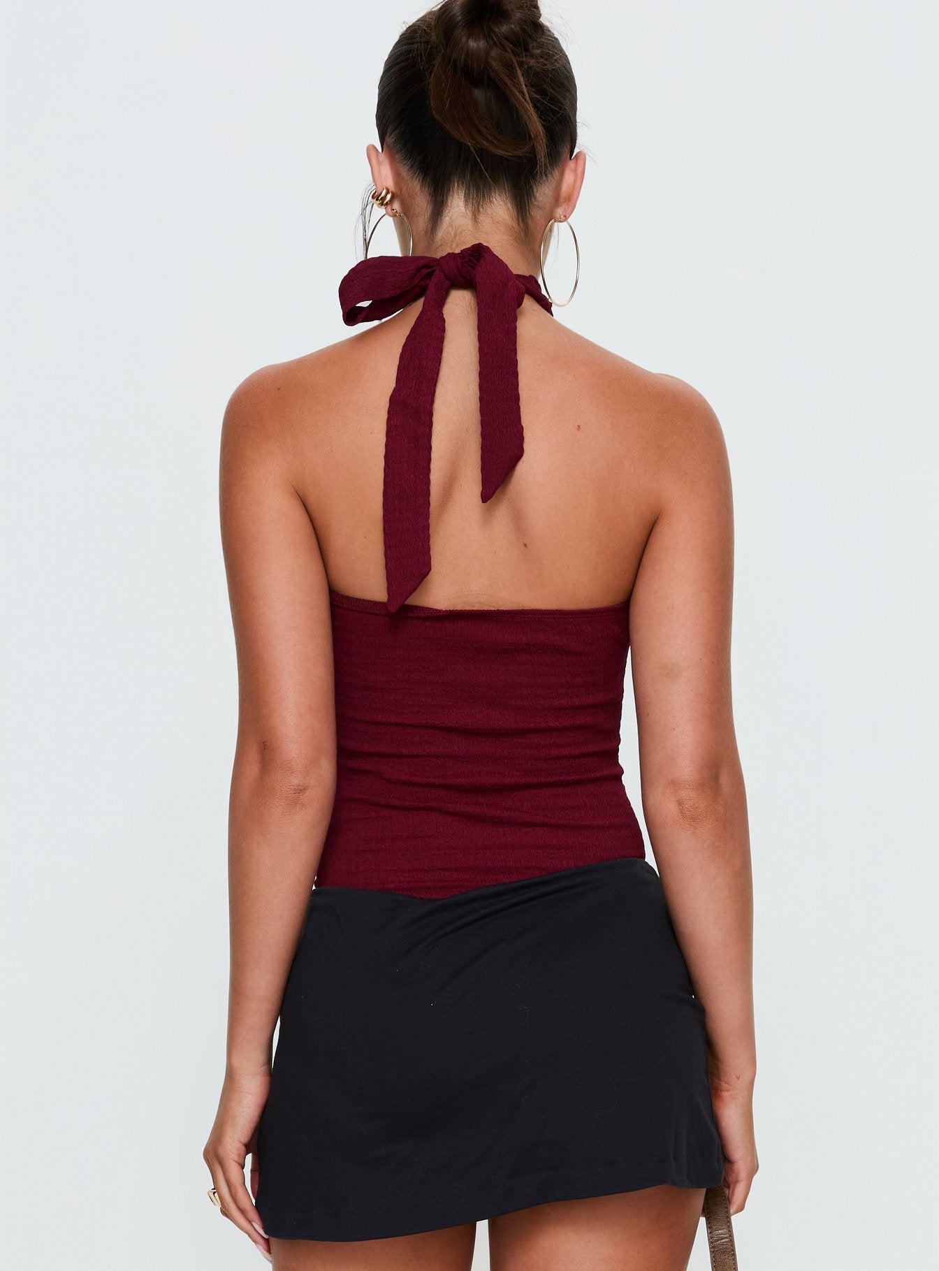 Bridey Cut Out Bodysuit Red - Image 5