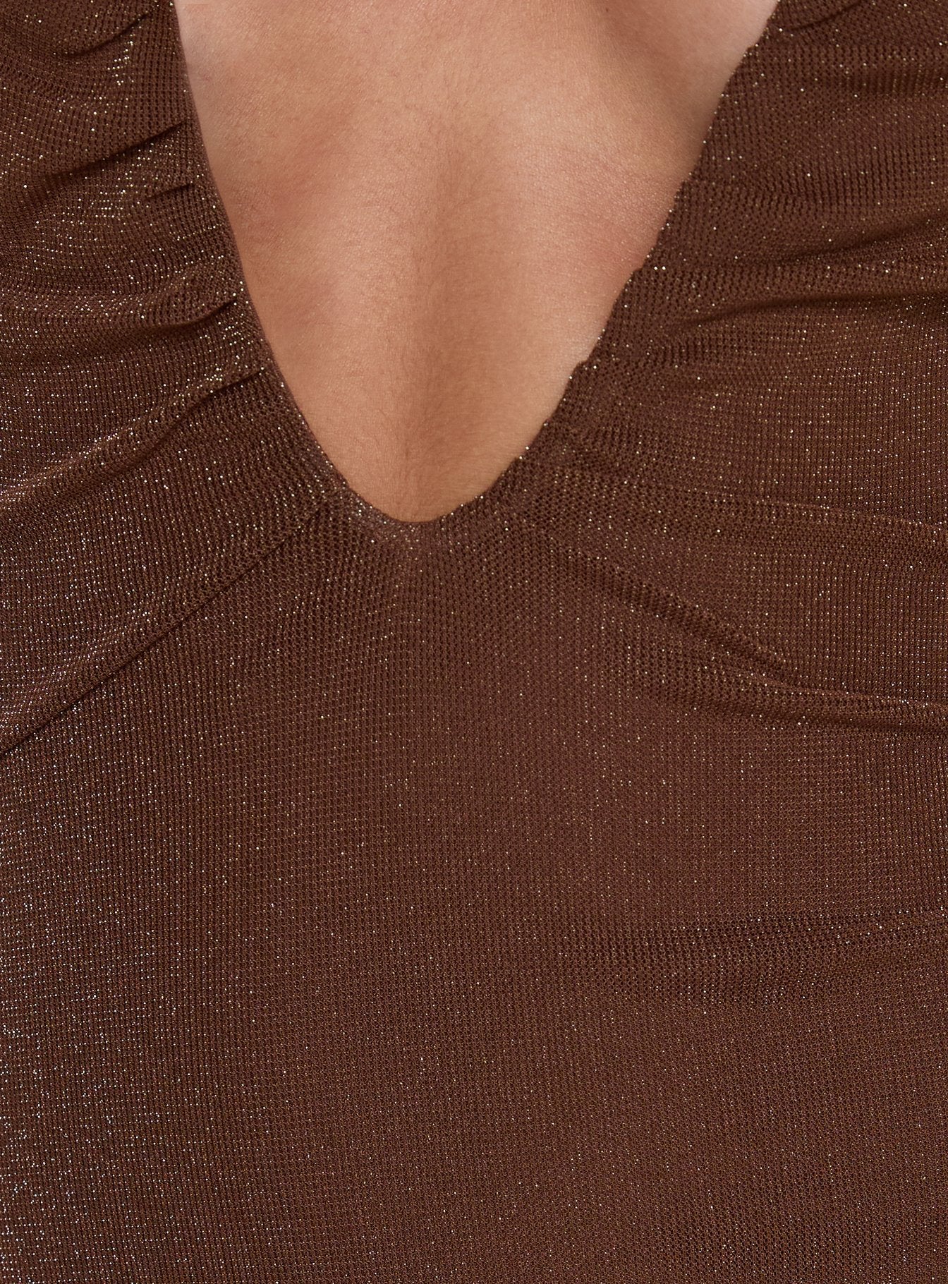 French 75 Plunge Halter Mini Dress Chocolate - Image 5