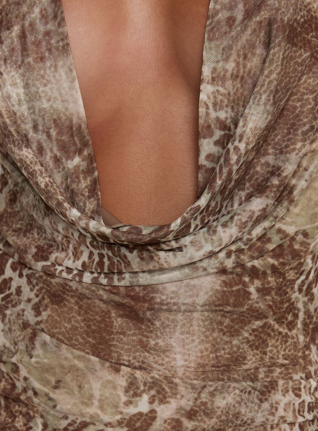 Kosa Halter Cowl Neck Mini Dress Animal - Image 6