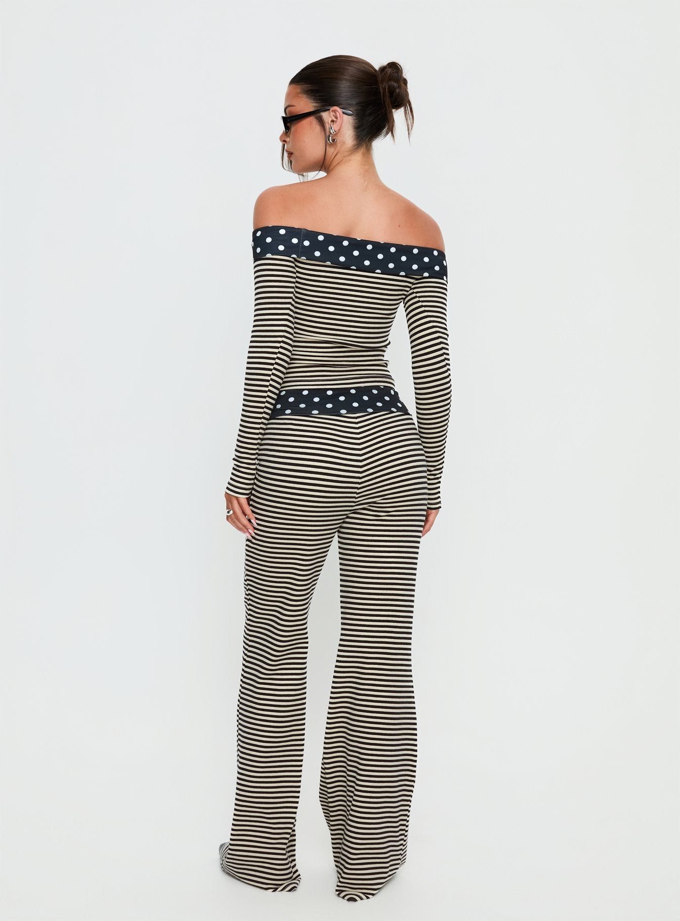 Virenna Fold Over Pants Black Multi - Image 5