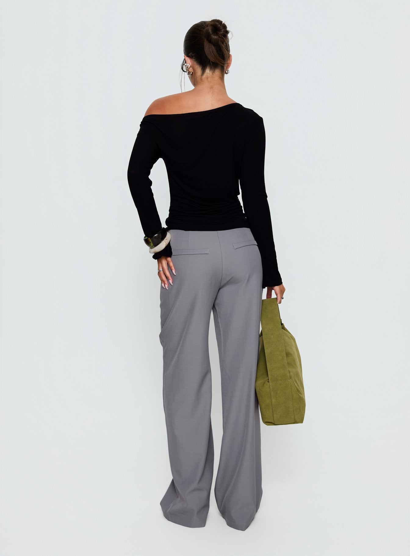 Ikana Tie Side Pants Grey - Image 5