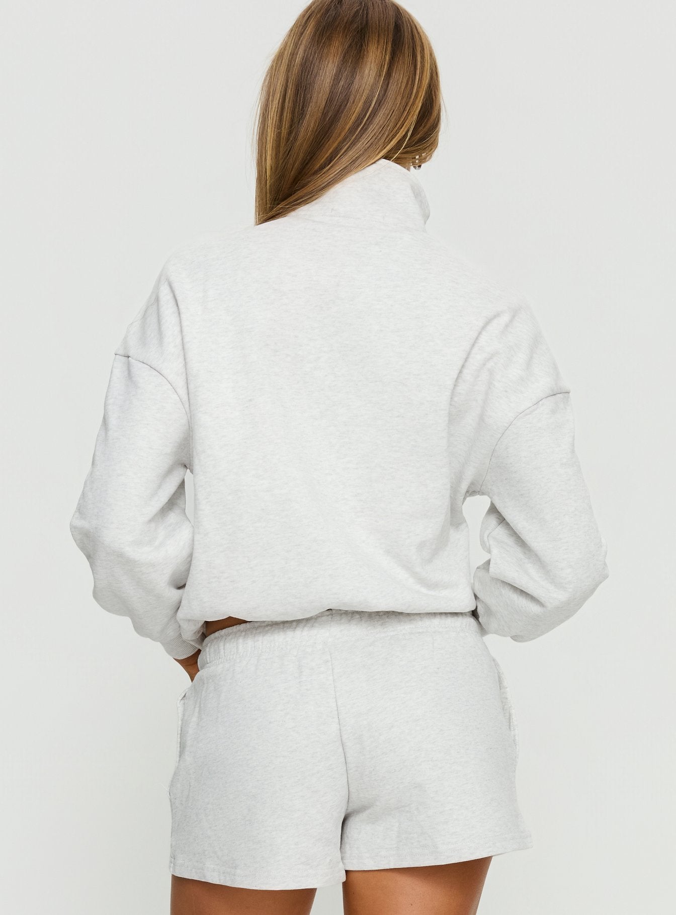 Rozanna 1/4 Zip Jumper Grey Marle - Image 5