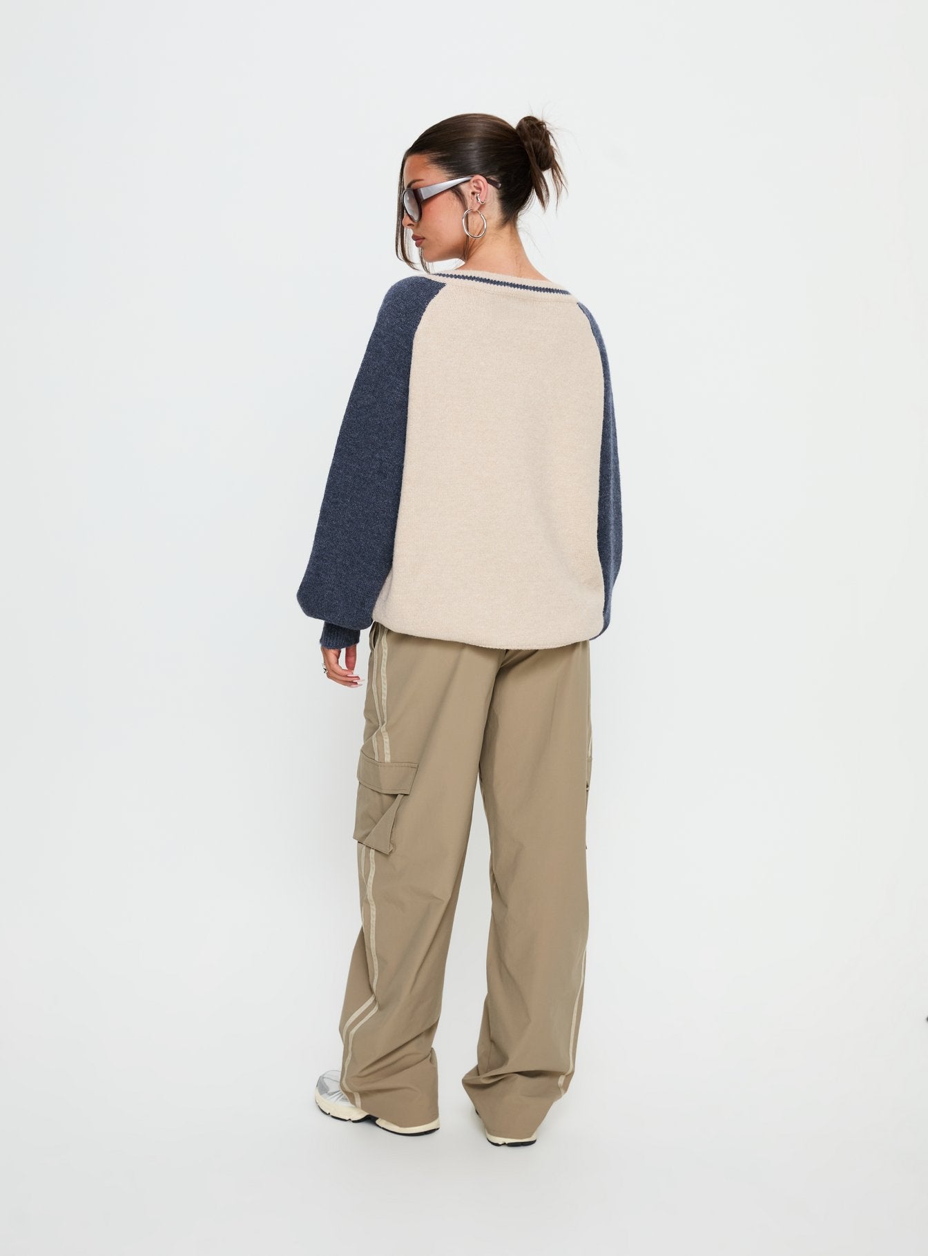 Ellyn Baggy Cargo Pants Khaki - Image 4