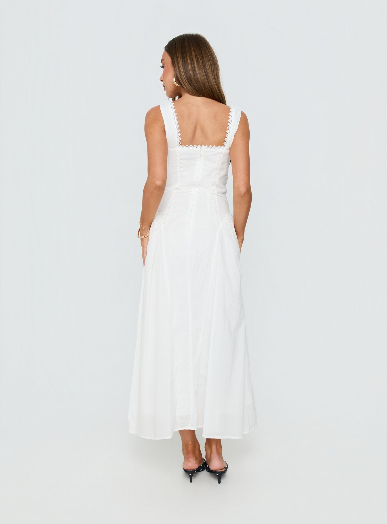 Mariette Panelled Midi Dress White - Image 5