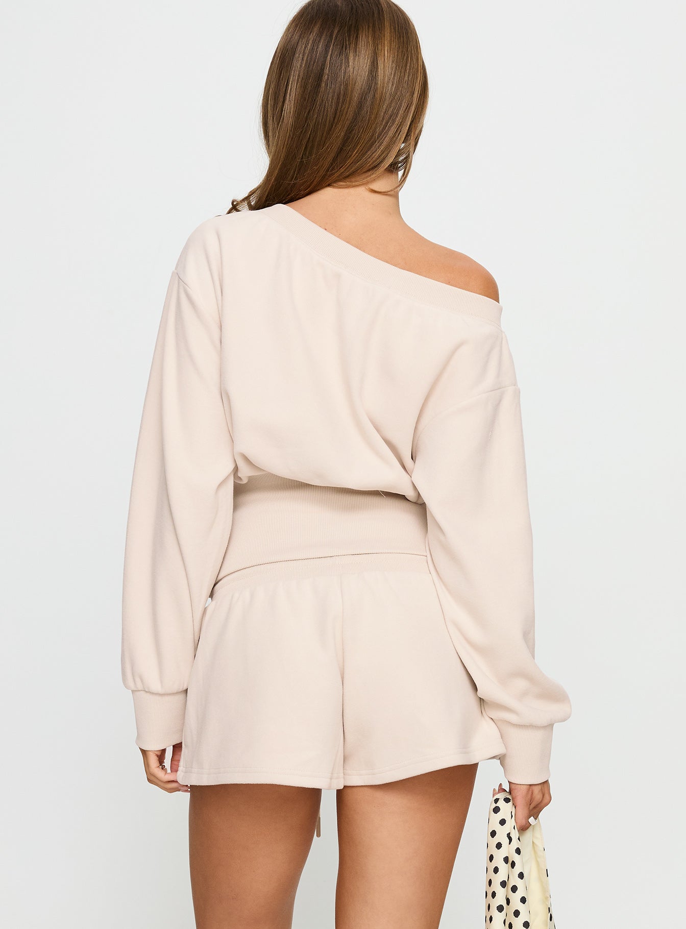 Aryn Track Shorts Cream - Image 5