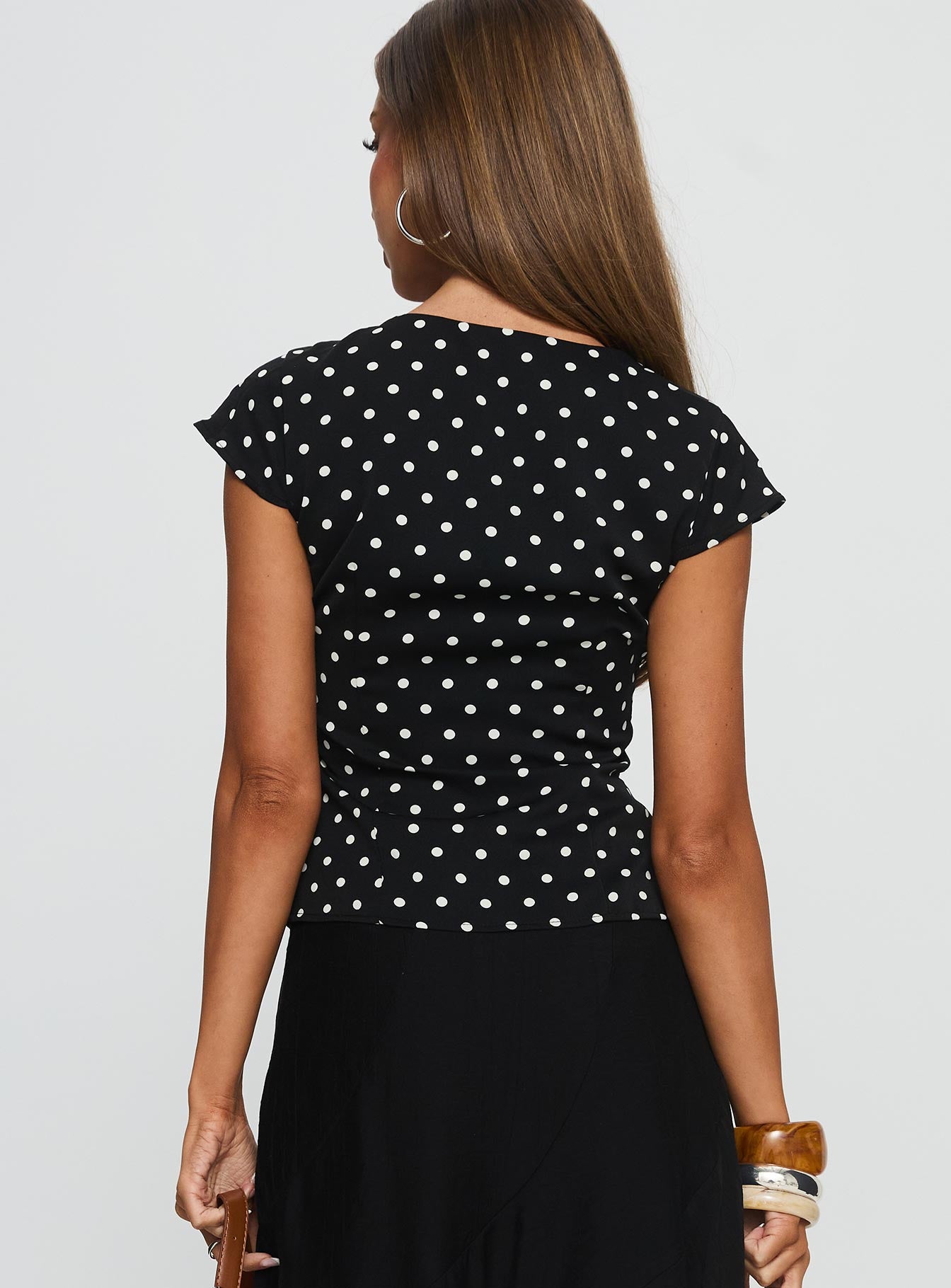 Indulgence Corset Top Black Polka Dot - Image 5