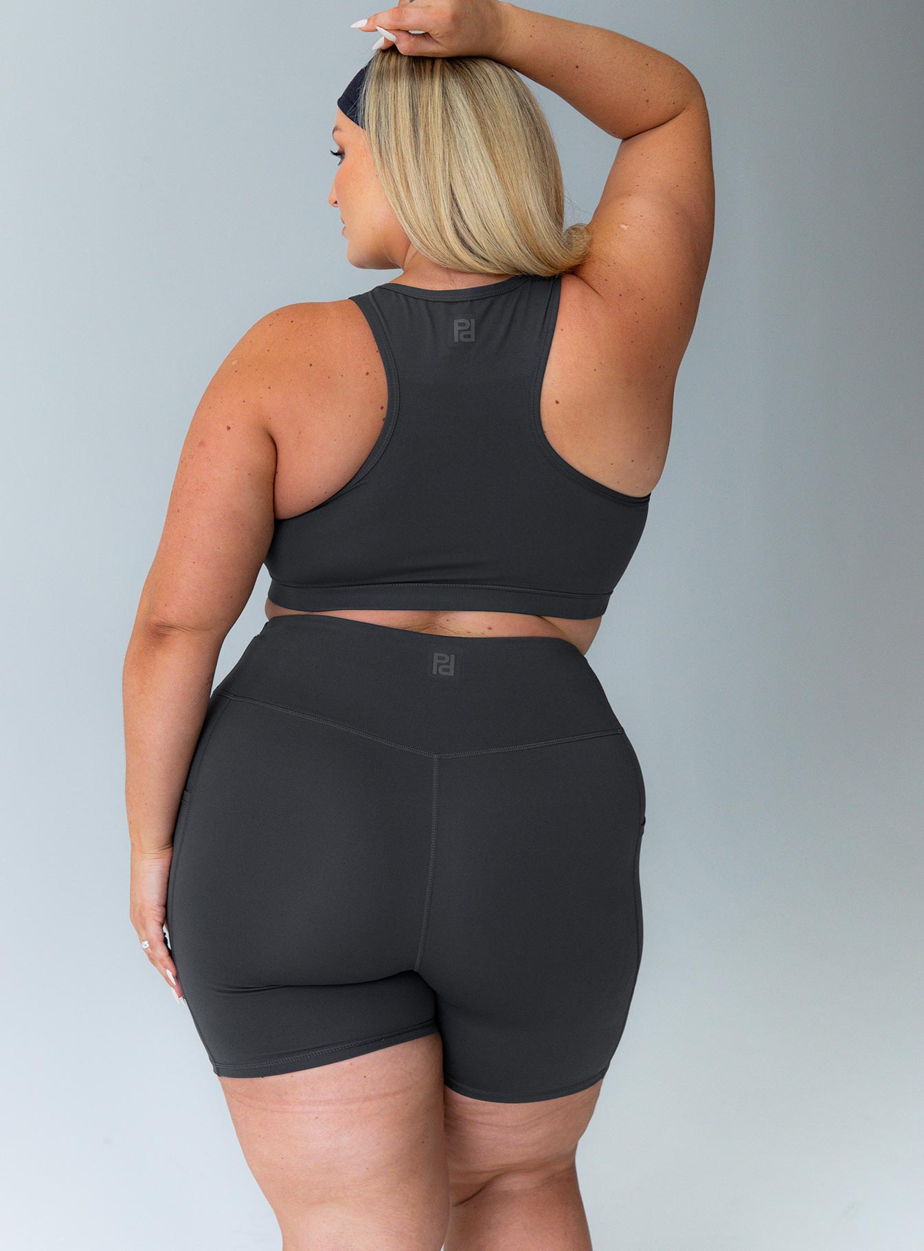 Conquer Activewear Shorts Grey Curve - Image 5