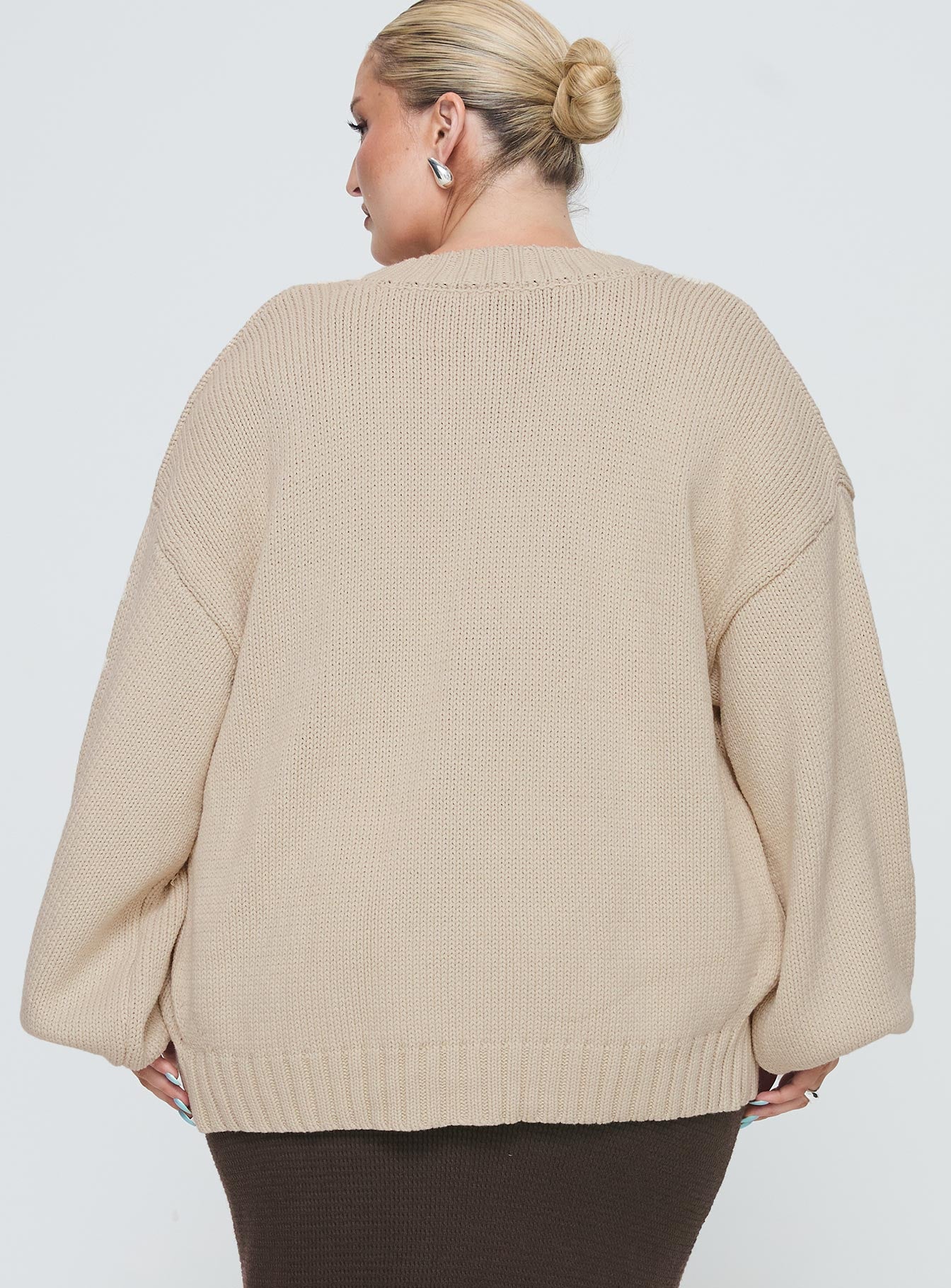 Edern Cardigan Cream Curve - Image 4