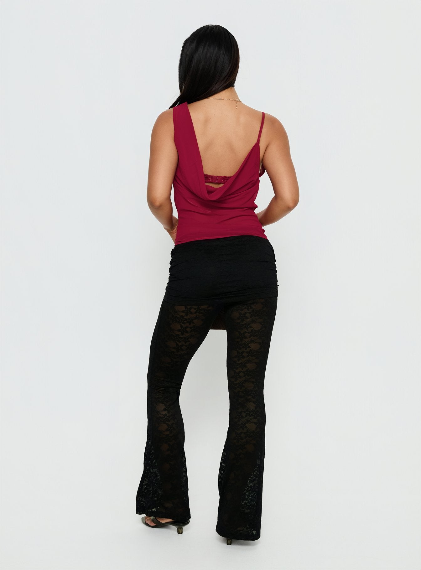 Gogo Lace Flare Pants Black - Image 5