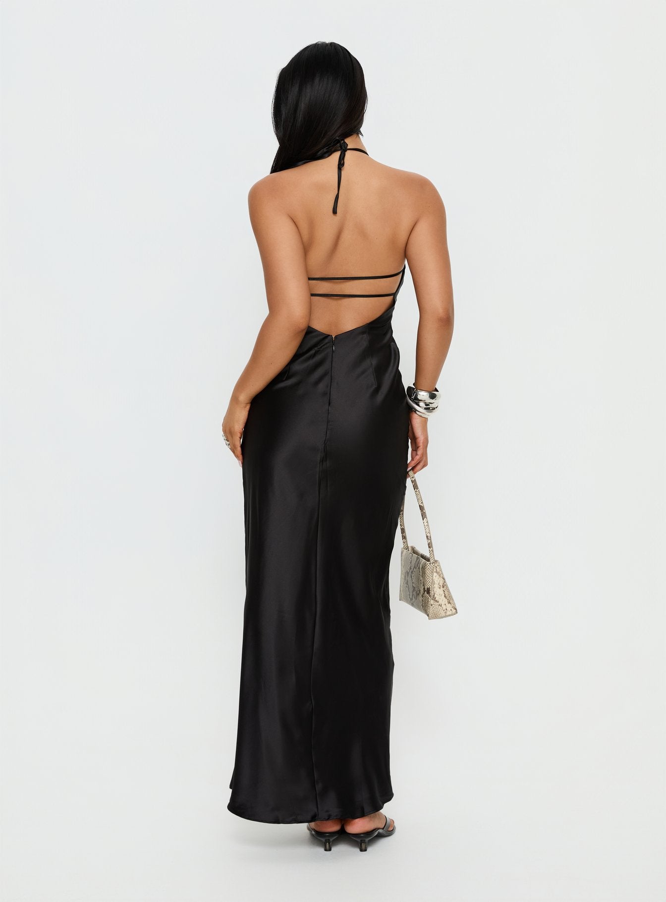 Nayani Halter Maxi Dress Black - Image 5