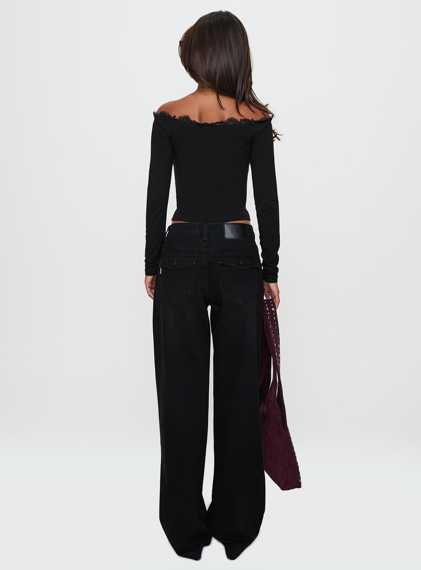 Everlong Mid Rise Straight Leg Jeans Mid Black Wash - Image 5
