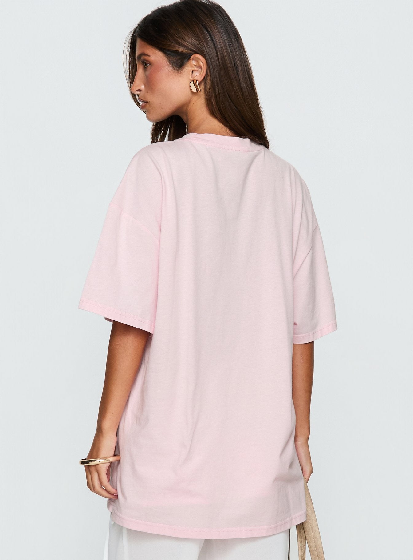 Blooming Love Oversized Graphic Tee Pink - Image 4