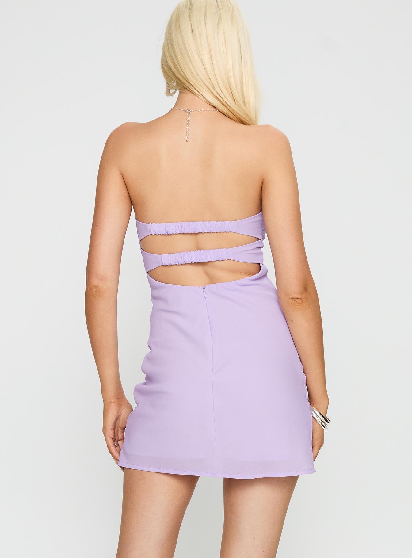 Ilana Strapless Mini Dress Lilac - Image 5