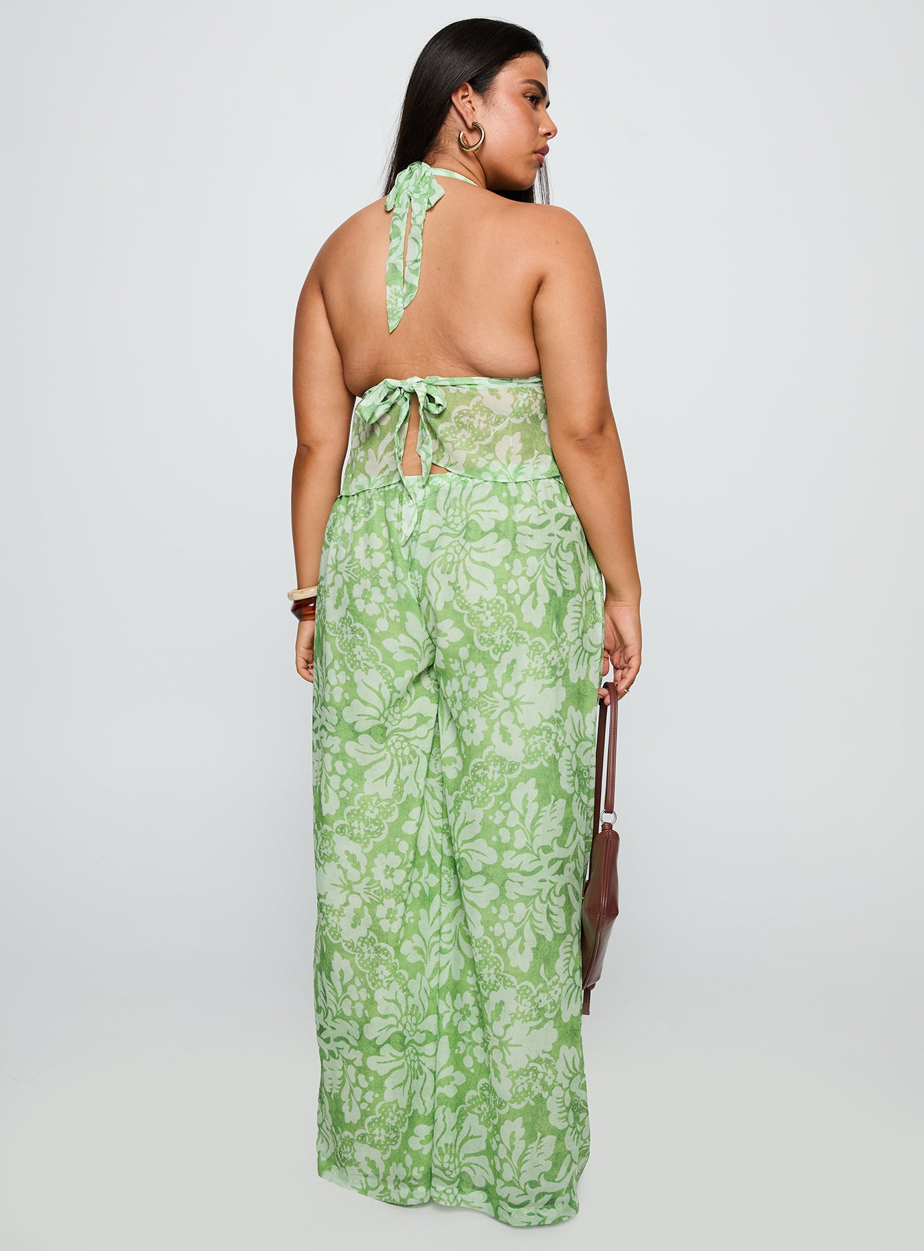 Finesse Pants Green Floral Curve - Image 5
