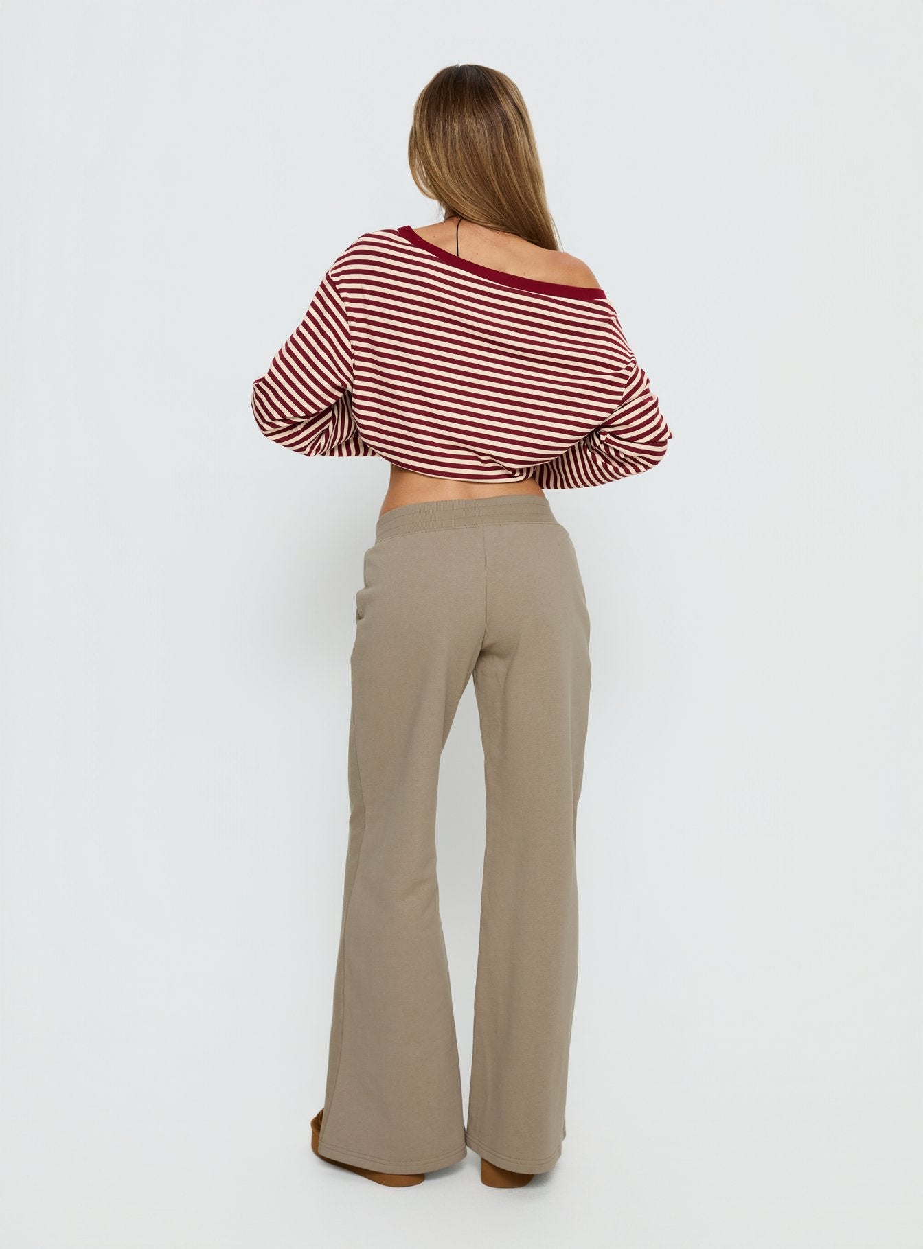 Summits Flared Track Pants Latte - Image 5
