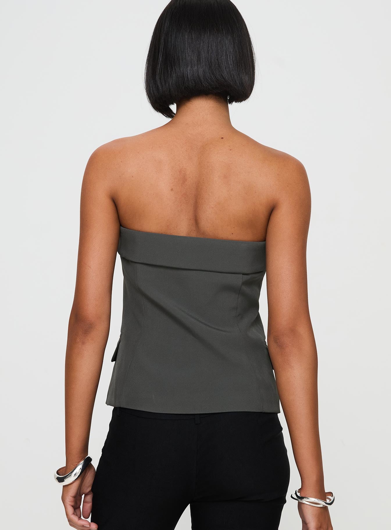 Change It Up Strapless Top Grey - Image 5