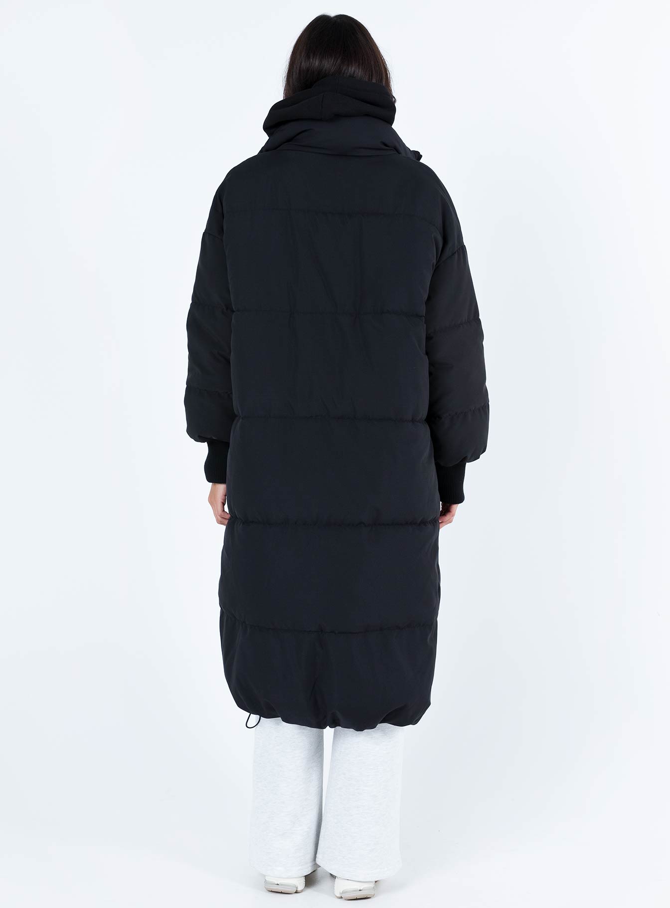 Abe Longline Puffer Jacket Black - Image 5